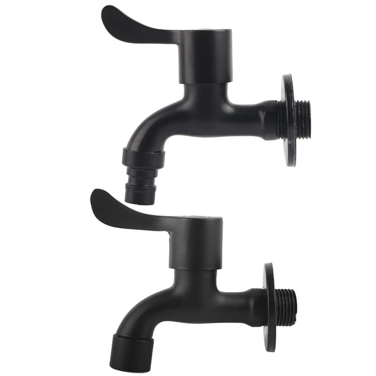 304 Stainless Steel Black Wall Mount Tap Garden Water Faucet for Bathroom Washing Machine Tap Stainless Steel Faucet Peaceful Pleasures Health and Wellness