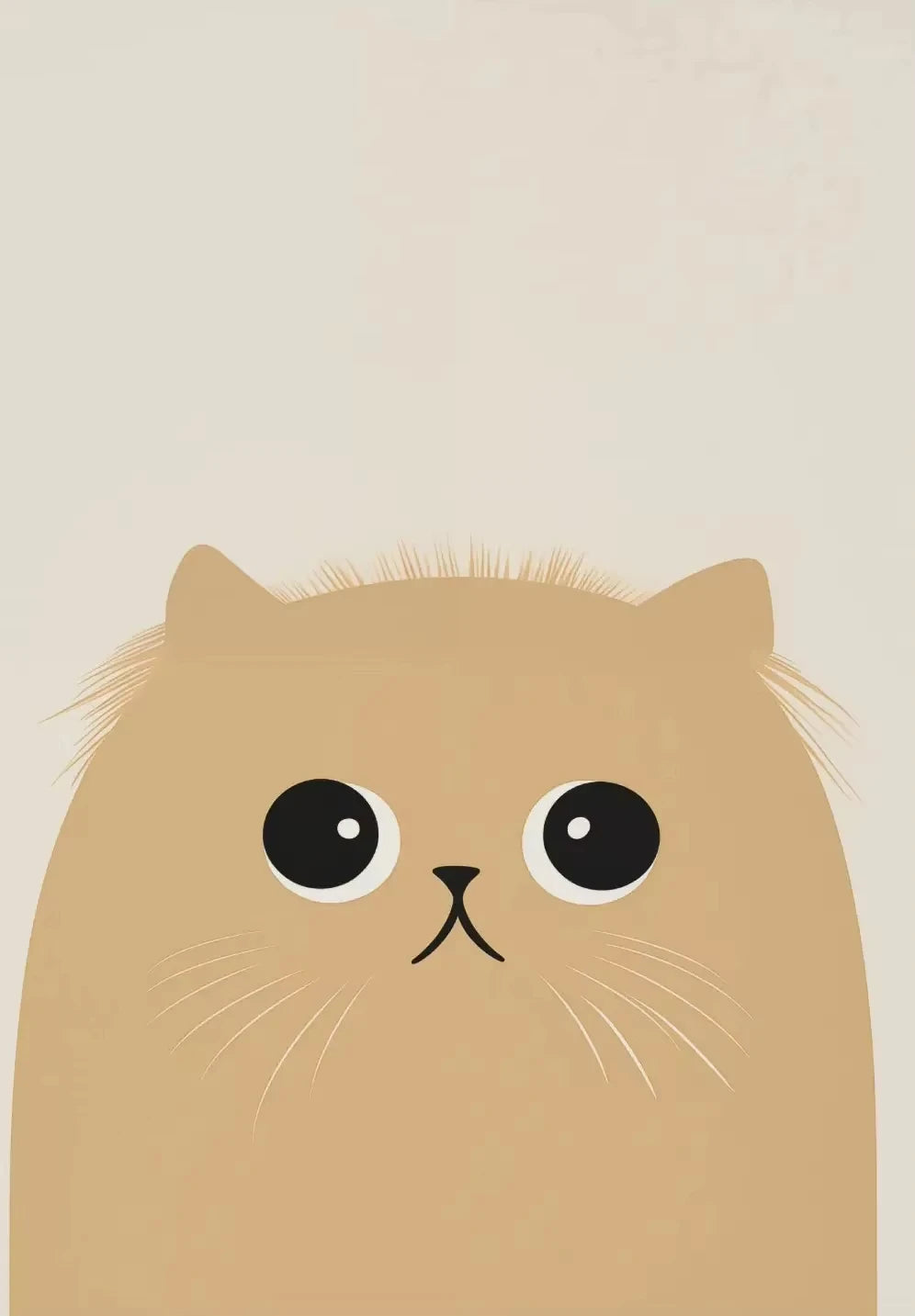 Minimalist Cute Cat Art Poster Modern Cartoon Animal Canvas Painting Printing Home Bedroom Living Room Kids Room Decoration Peaceful Pleasures Health and Wellness CJ54549 20x30cm