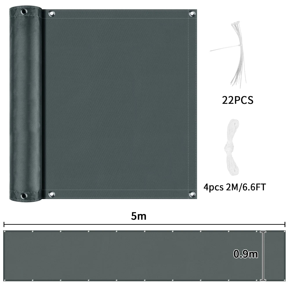 Outdoor Privacy Screen Fence Sunshade Net | Balcony Garden