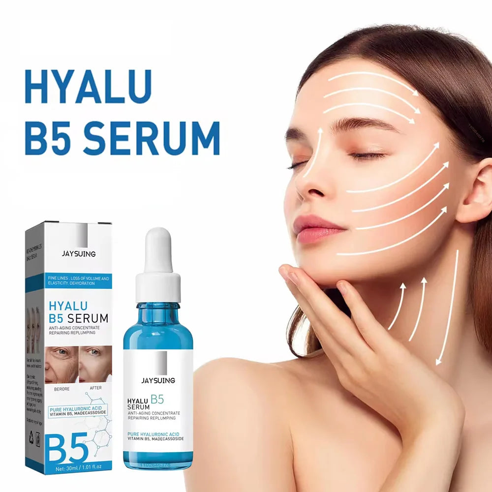 Hyaluronic Facial Serum Moisturizing Smooth Wrinkles Shrink Pores Face Lift Tightening Fade Fine Lines Nourishing Face Care New Peaceful Pleasures Health and Wellness