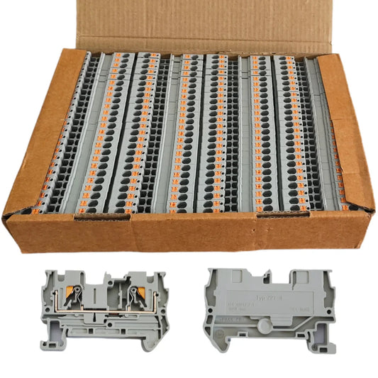 PT4 Push-in Din Rail Terminal PT-4 4mm² Cable Connector Electrical Connect Din Rail Screwless Terminal Block Peaceful Pleasures Health and Wellness