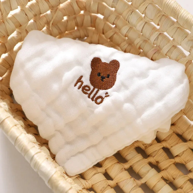 6-Layer Cotton Baby Burp Cloths | Soft Newborn Washcloths