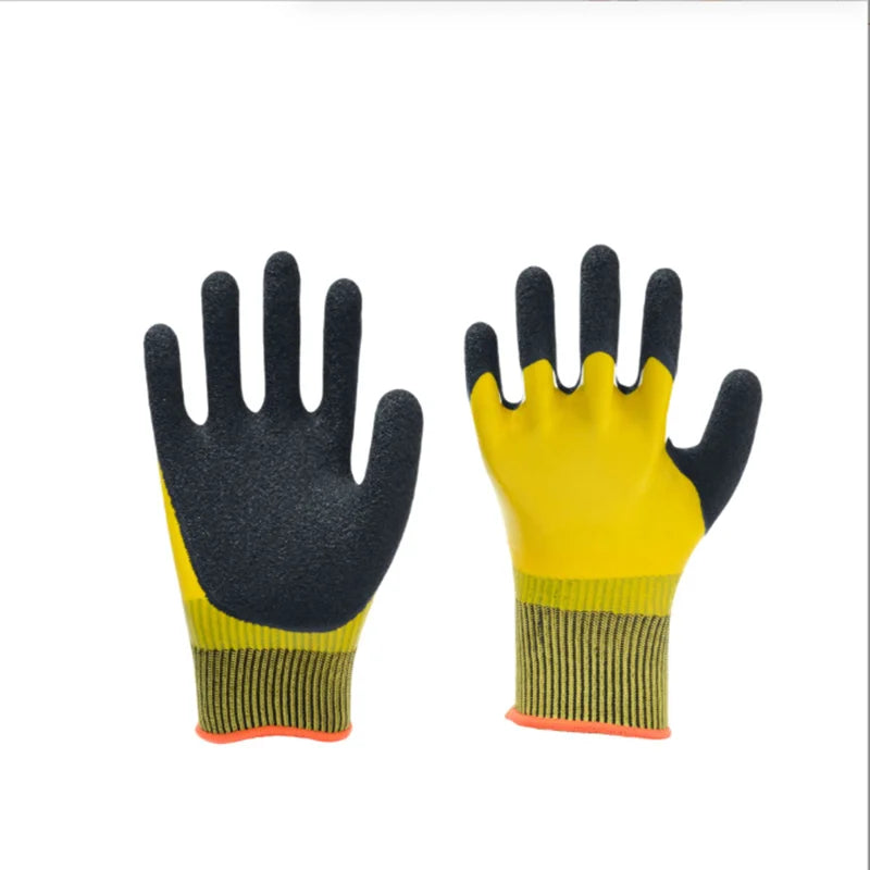 Double-Layer Latex Foam Work Gloves | Waterproof Anti-Slip