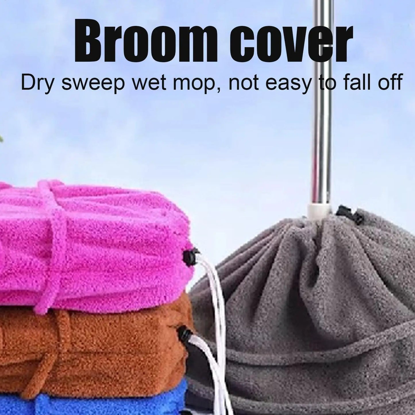 Microfiber Broom Cover Replacement – Wet & Dry Floor Cleaning
