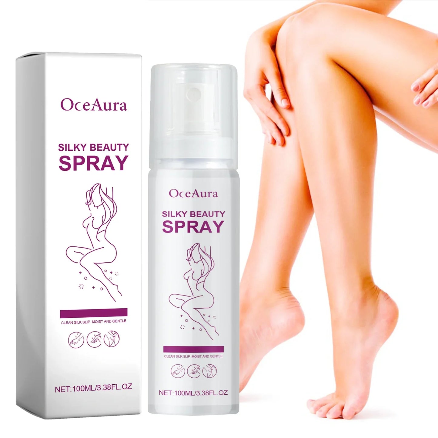 OceAura Painless Hair Removal Spray – Depilatory Mousse Cream