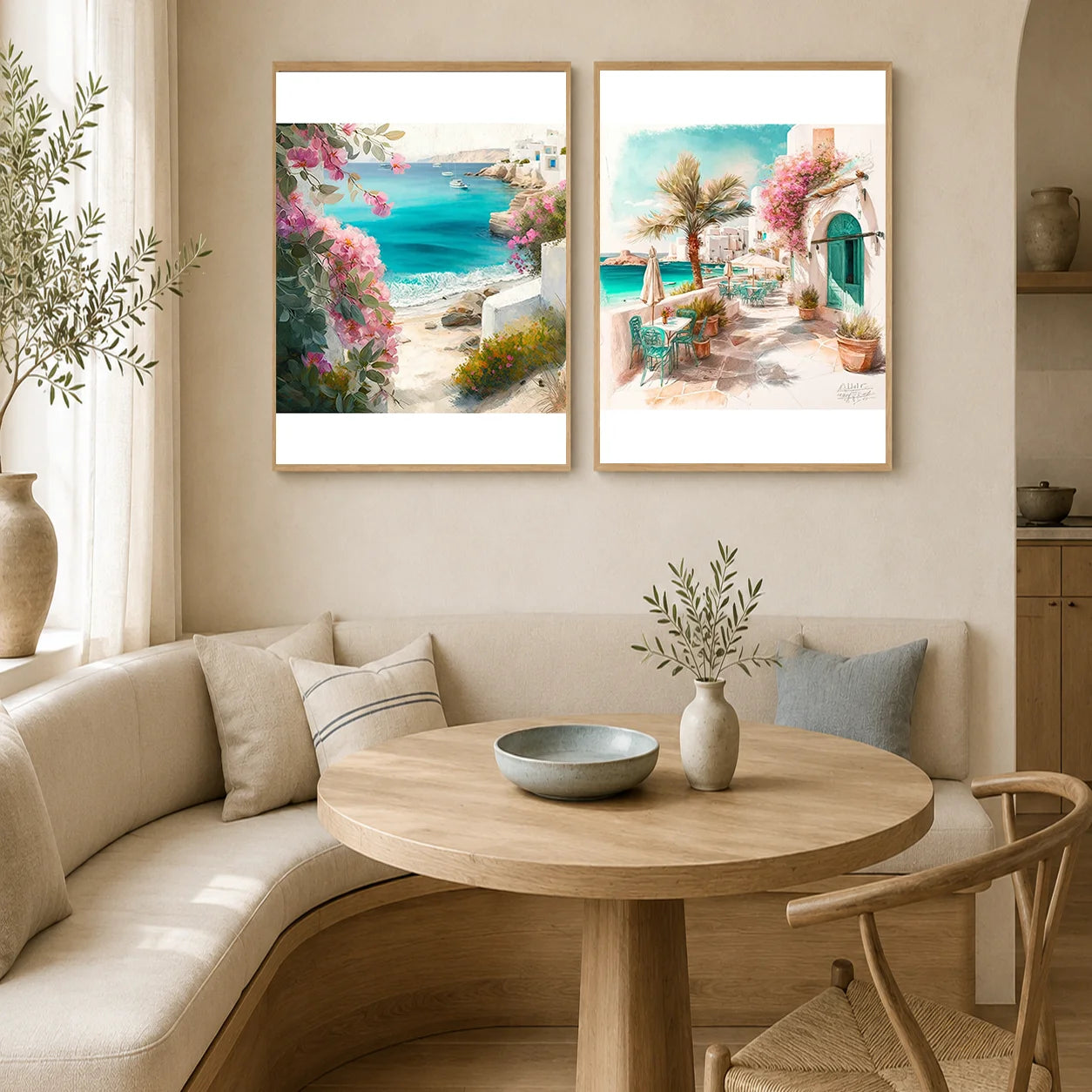 Coastal Scenery Nordic Canvas Wall Art – Beachy Room Decor Canvas Wall Art Peaceful Pleasures Health and Wellness