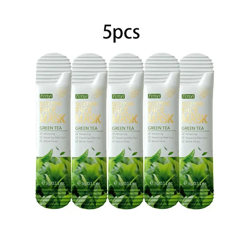 LAIKOU Sleeping Face Mask – Hydrating & Nourishing 5pk Peaceful Pleasures Health and Wellness green tea