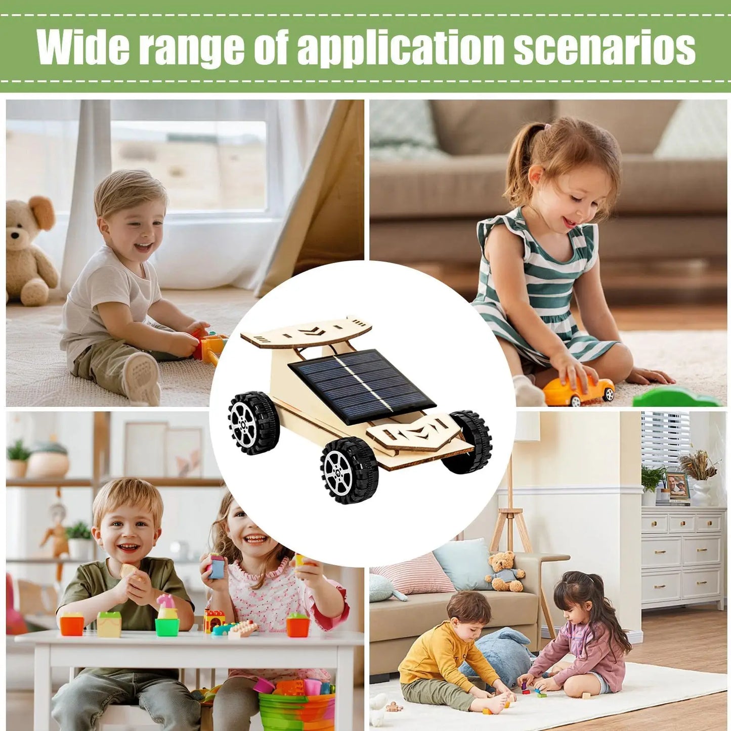 Solar Powered Wooden DIY Lunar Rover STEM Kit for Kids Ages 6–12