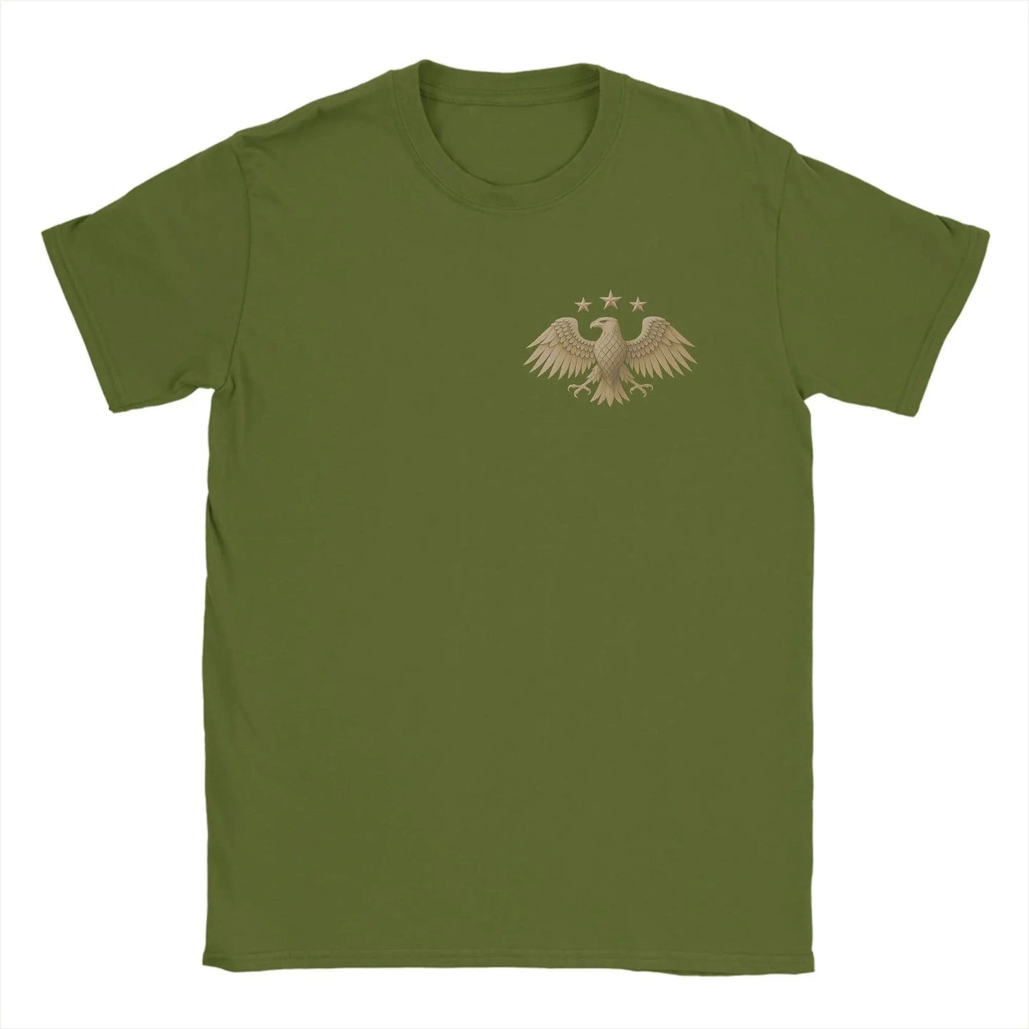 Proud Syrian T Shirt Summer Eagle Syria Novelty T-Shirts Man 100% Cotton Round Neck Oversized Clothes Short Sleeves Funny Tops Peaceful Pleasures Health and Wellness army green S