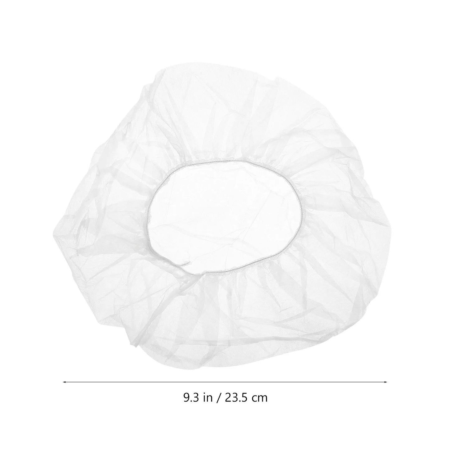 100Pcs Non Woven Bouffant Caps One Size Comfortable Elastic Work Hat for Nurses Food Surgery Factory Home Kitchen Peaceful Pleasures Health and Wellness White