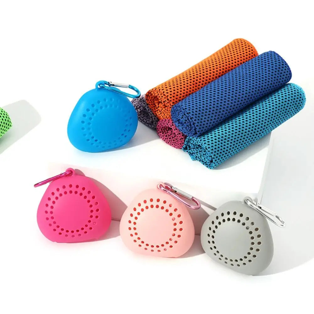 Portable Polyester Cooling Towel Silica Gel Quick Dry Cold Towel Absorbent Microfiber Ice Towel Summer Peaceful Pleasures Health and Wellness