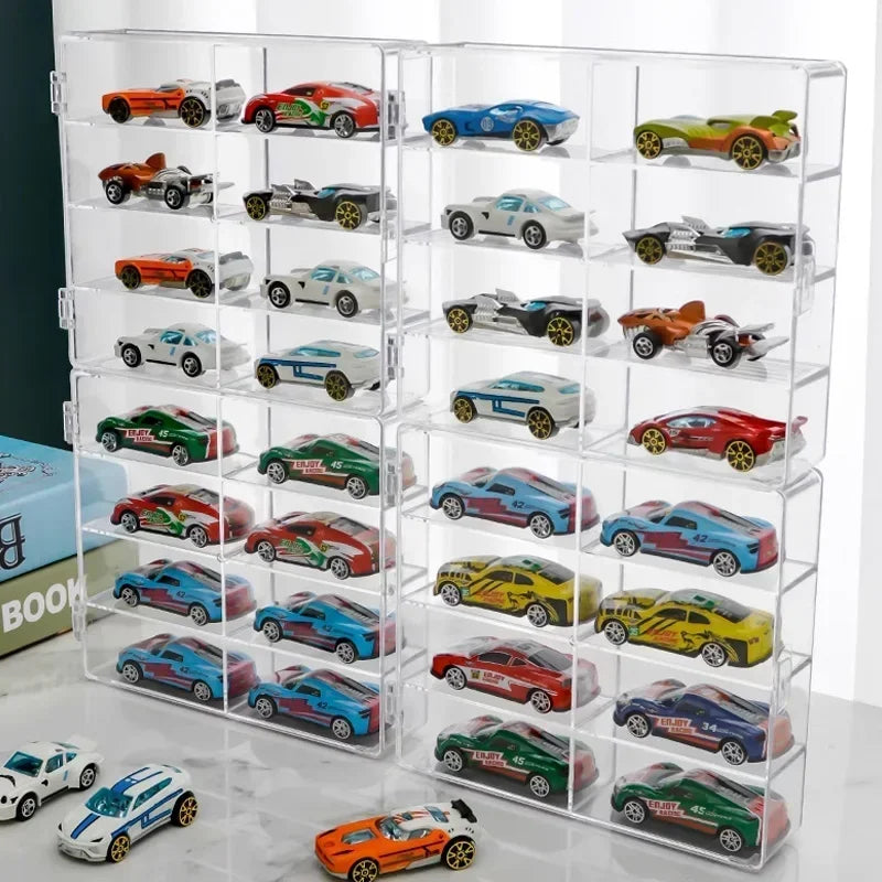8-Grid Acrylic Display Case for 1:64 Hot Wheels Die-Cast Cars