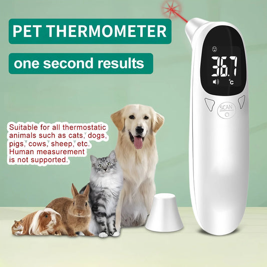 LCD Display Infrared Forehead Thermometer Fast Measure ℃/℉ IR Body Thermometer for PET Fever Detection veterinaria veterinary Peaceful Pleasures Health and Wellness