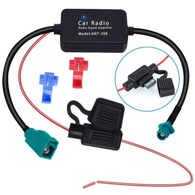 3-in-1 Car Radio Antenna Amplifier – FM AM DAB Signal Booster