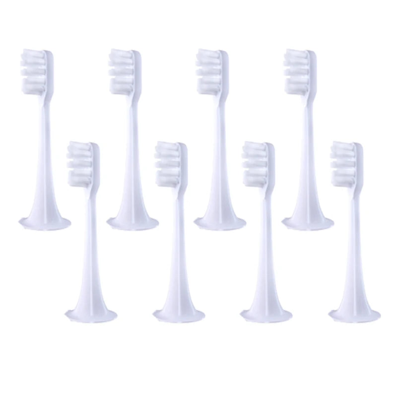 8-Pack Brush Heads for Xiaomi MIJIA T300/T500 Electric Toothbrush Toothbrush Replacement Heads Peaceful Pleasures Health and Wellness 8pcs White