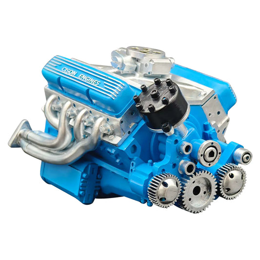 89% Gasoline Ohv V8 Small-Block Engine Model Kits Cison V8 Engine Kit Build Your Own Stem V8 Model Engine for Adults Peaceful Pleasures Health and Wellness Blue One Size