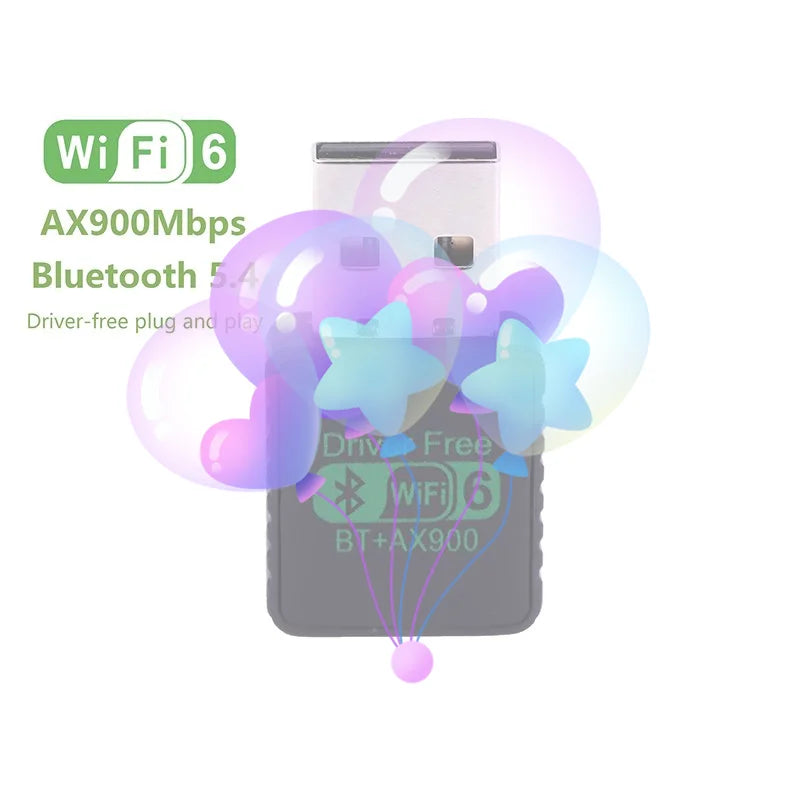 AX900 WiFi 6 Dual Band USB-C Wireless Adapter & BT 5.4 Dongle