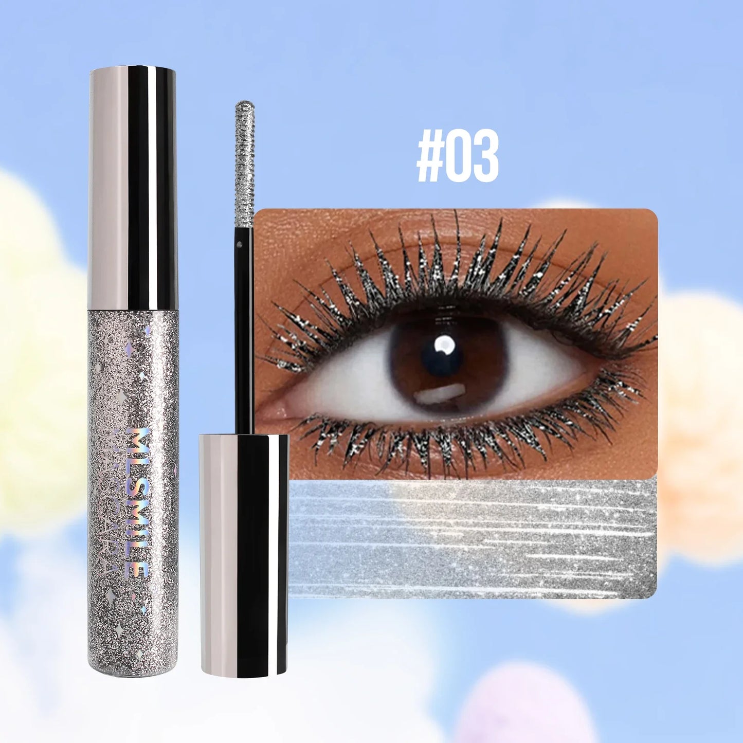 MLSMILE Glitter Pearlescent Mascara – Waterproof & Volumizing