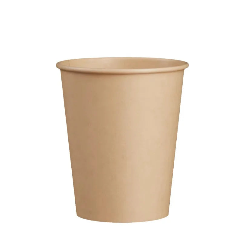 8 oz Kraft Paper Cups Unbleached Disposable Paper Coffee Cups Thickened Hot/Cold Beverage Drinking Cup for Party Home Cafes Peaceful Pleasures Health and Wellness