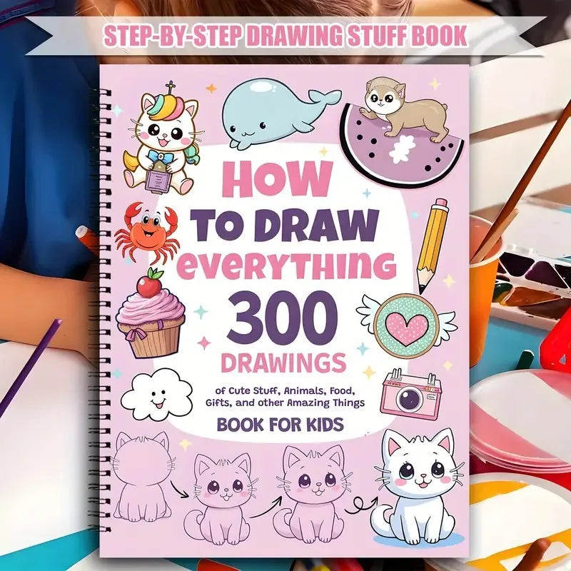 Bview Art Step-by-step Drawing Guide 300 Cute Animals Foods Creative