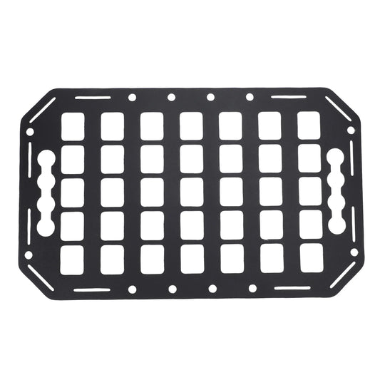 Aluminum MOLLE Panel Rack L-Track Compatible | Truck Bed Organizer Truck Cargo Organizer Peaceful Pleasures Health and Wellness black