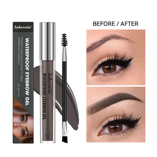 lakerain Long Lasting Waterproof Eyebrow Gel Highly Tinted Liquid Makeup Sweatproof Natural Finish Brown Black Cosmetics Peaceful Pleasures Health and Wellness
