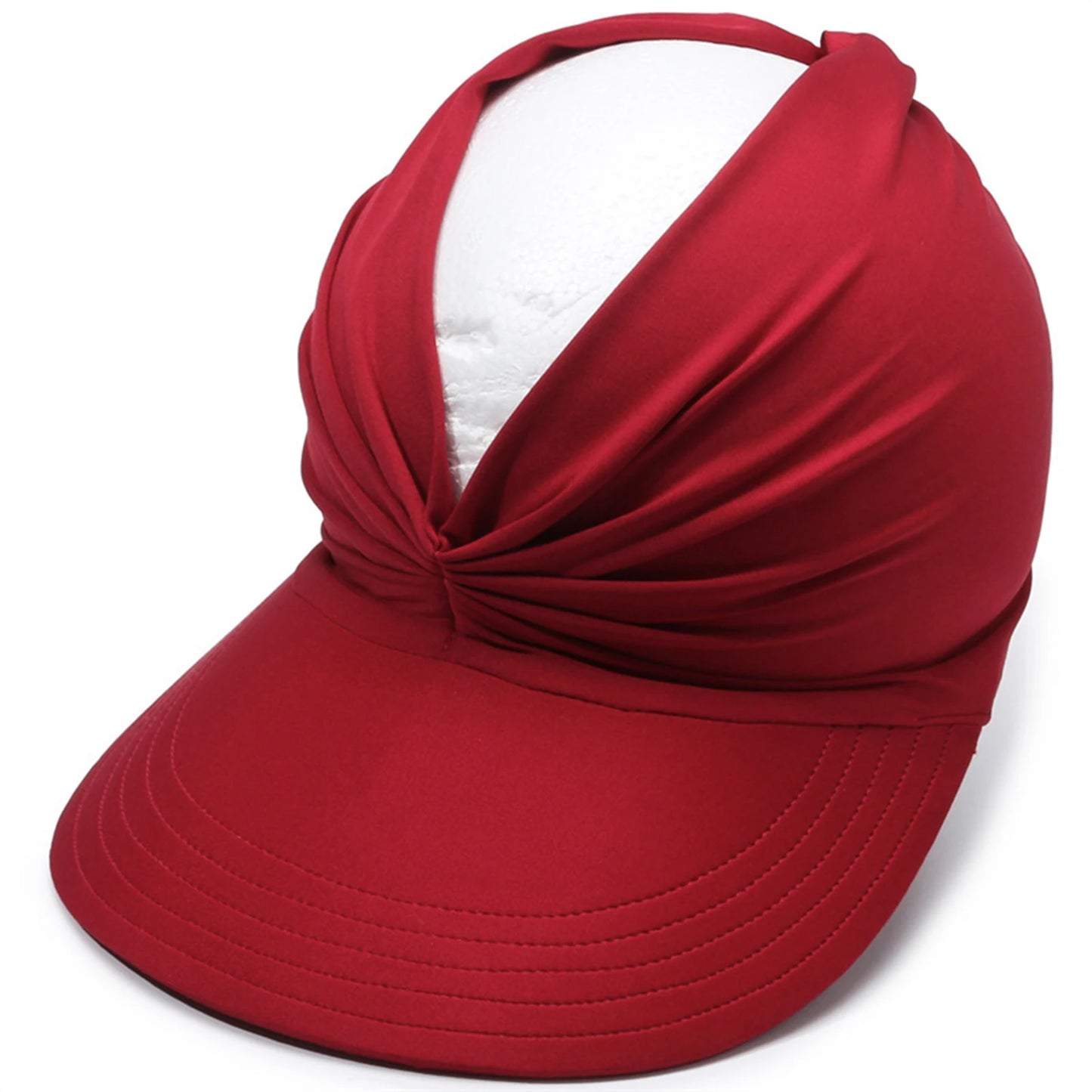 Wide Brimmed Sun Hat, Summer Sun Protection Empty Top Hat,Upf 50+ Uv Protection Beach Cap,For Morning Jogging And Outdoor Sports Peaceful Pleasures Health and Wellness Red Wine As Shown