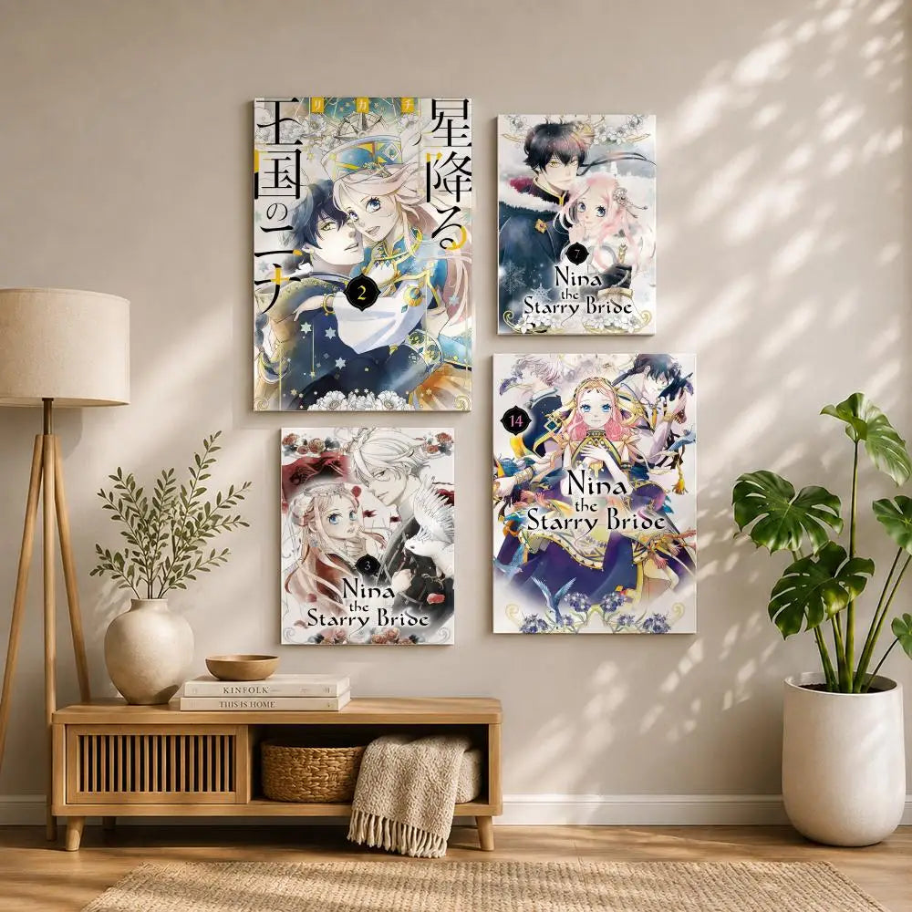 Manga N-Nina the Starry BrideS Poster HD Self Adhesive Waterproof Wall Art Ideal for Home Office Dorm Bedroom Great Gift Peaceful Pleasures Health and Wellness