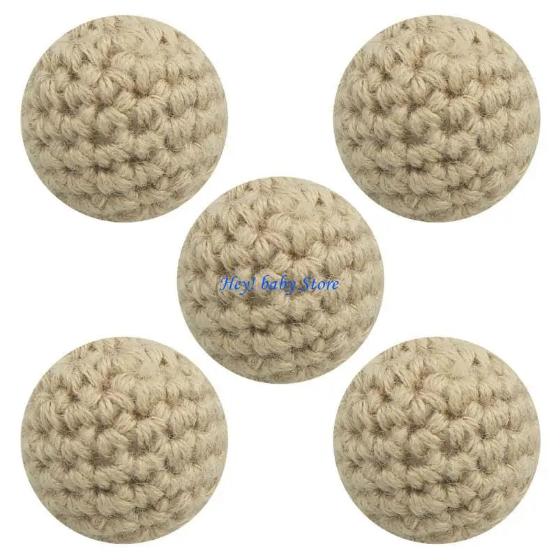 16mm Crochet Beads for Pacifier Clips, Keychains & Jewelry