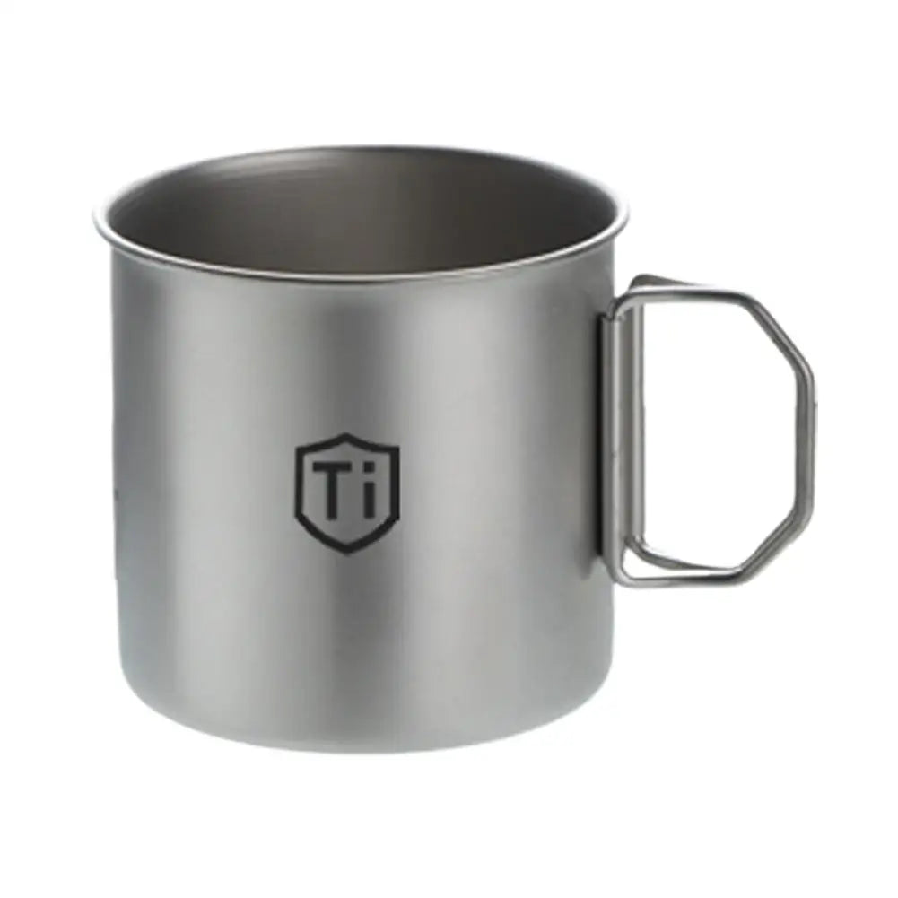 Titanium Drinking Mug with Lid | Antibacterial Camping Cup