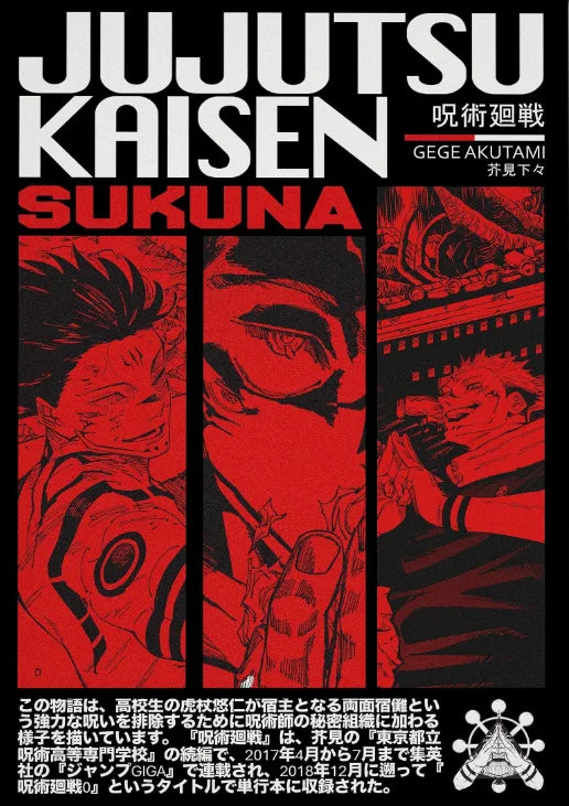 Jujutsu Kaisen Retro Canvas Poster, Japan Anime Figure Itadori Yuji Gojo Satoru Fushiguro Toji Wall Decor for Room Home & Gift Peaceful Pleasures Health and Wellness