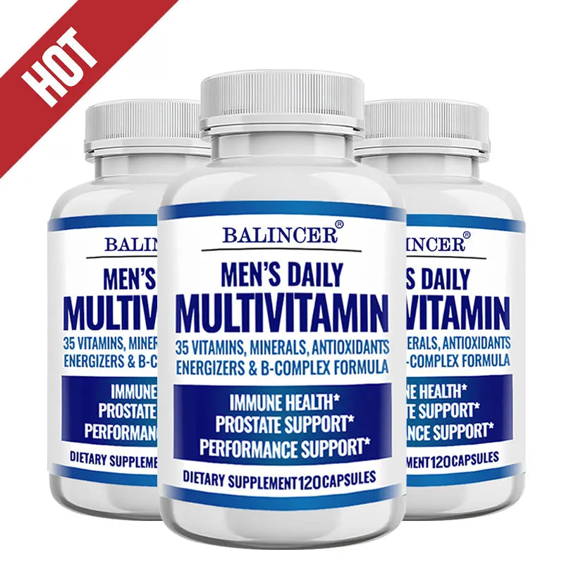 Men's Multivitamin - Contains vitamins B12, B6, zinc and selenium to support coordination, heart, immunity and prostate health Peaceful Pleasures Health and Wellness