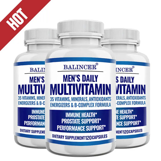 Men's Multivitamin - Contains vitamins B12, B6, zinc and selenium to support coordination, heart, immunity and prostate health Peaceful Pleasures Health and Wellness