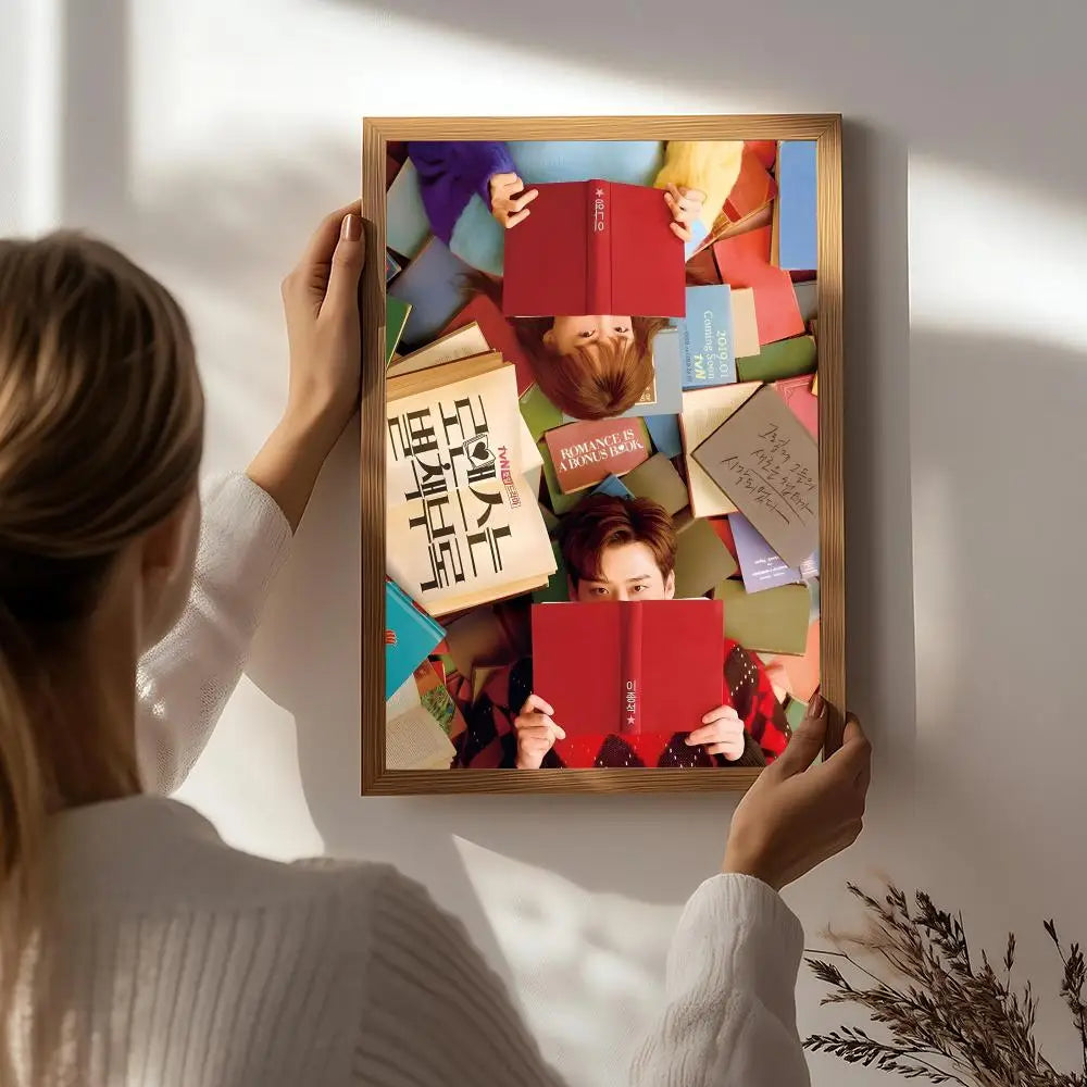 Drama R-Romance Is a Bonus Book Poster HD Self Adhesive Waterproof Wall Art Ideal for Home Office Dorm Bedroom Great Gift Peaceful Pleasures Health and Wellness White6 50X70cmNoframe