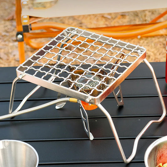 Folding Campfire Grill Grate | Portable Stainless Steel Camp Stand Campfire Grill Grate Peaceful Pleasures Health and Wellness