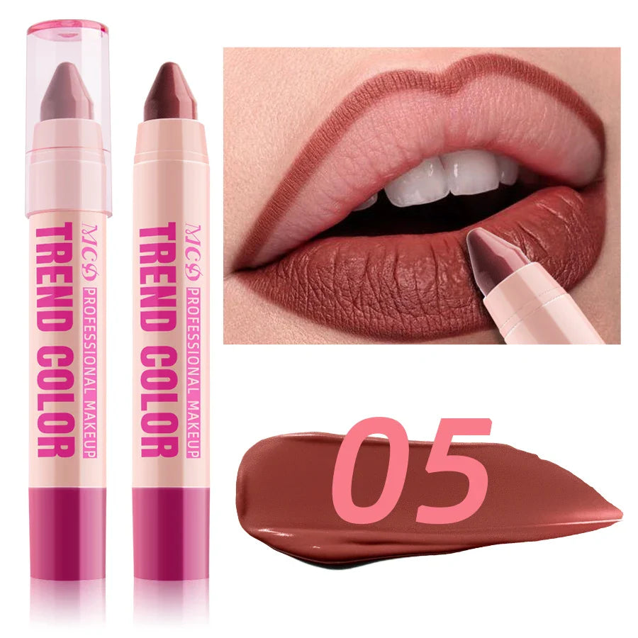 MCD 12-Color Waterproof Lip Liner Pen – Matte & Hydrating