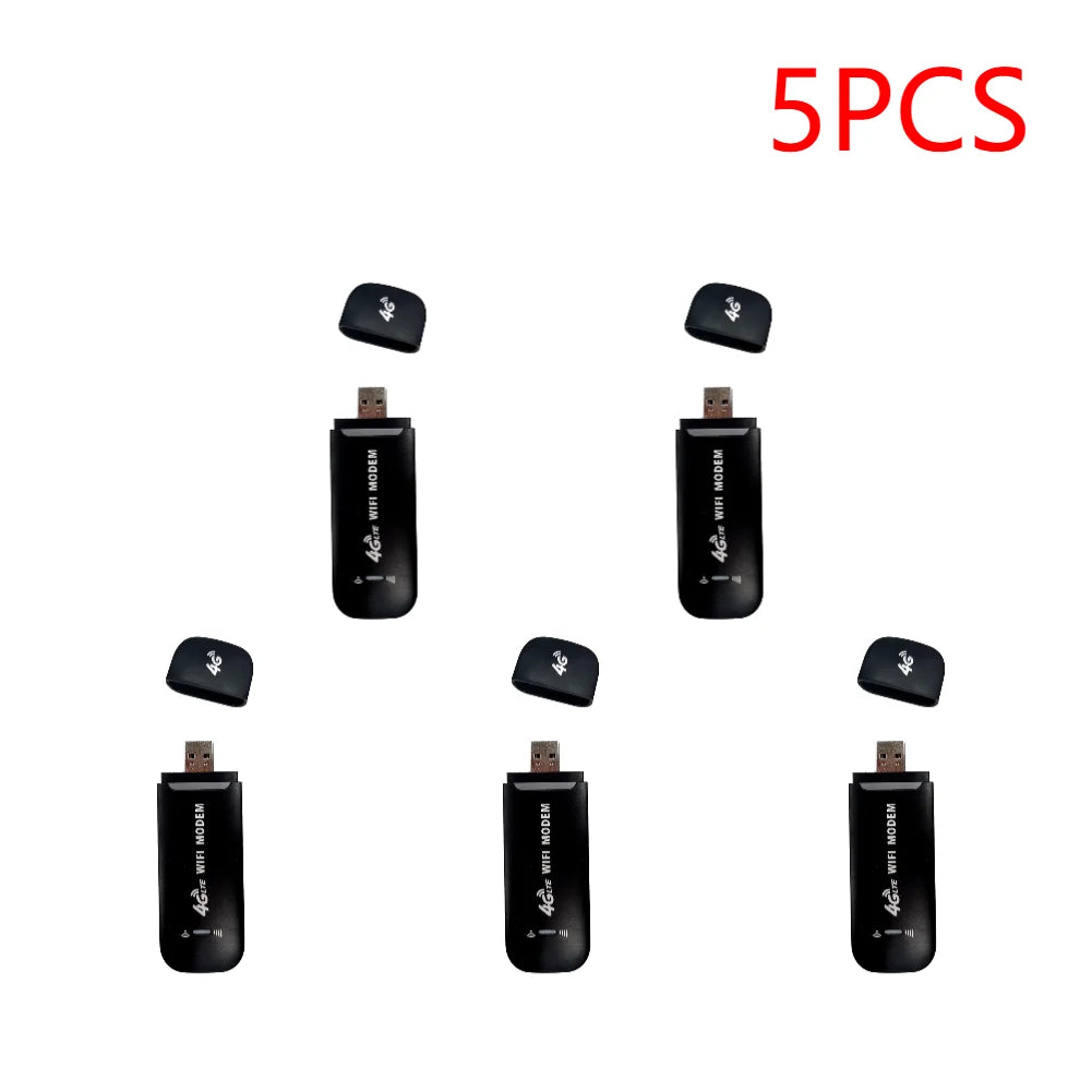 4G LTE Wireless USB Dongle 150Mbps Modem Stick Sim Card Mobile Broadband Wireless Router Unlocked WiFi Wireless Network Adapter Peaceful Pleasures Health and Wellness 5PCS