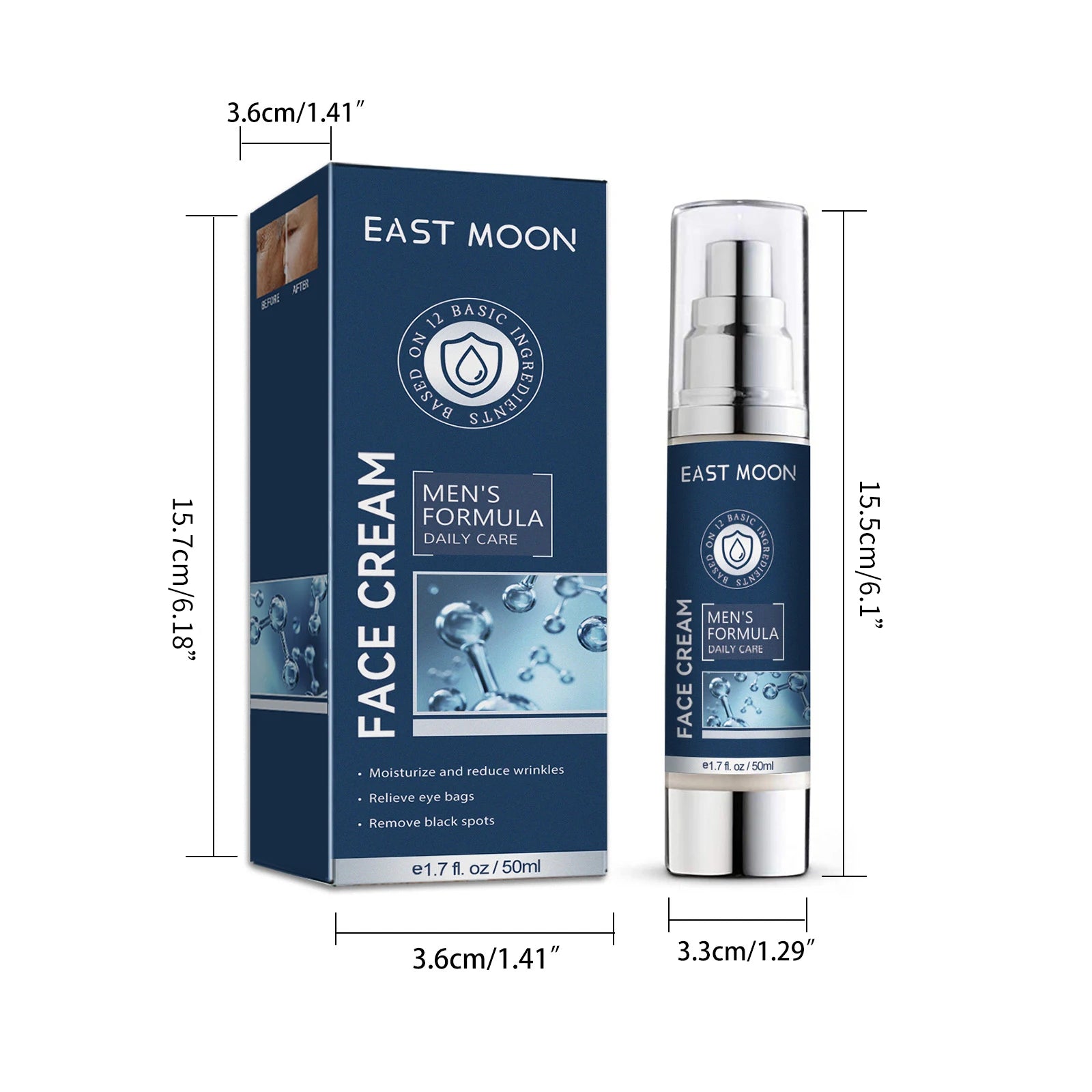 6-in-1 Men's Face Moisturizer – Hydrate, Brighten & Anti-Aging Peaceful Pleasures Health and Wellness
