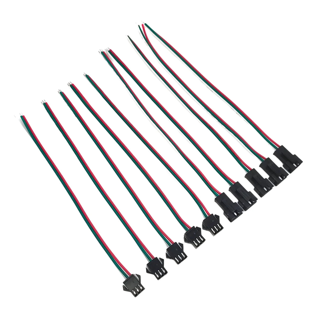 5-50 Pairs JST SM 3 Pin Connectors 15cm 22AWG Wire Female/Male LED Connector for WS2812B WS2811 WS2812 CCT LED Strip Light Peaceful Pleasures Health and Wellness