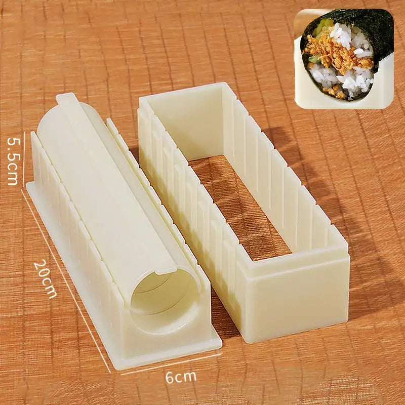 10-Piece Sushi Making Kit with 4 Shape Molds & Sushi Knife