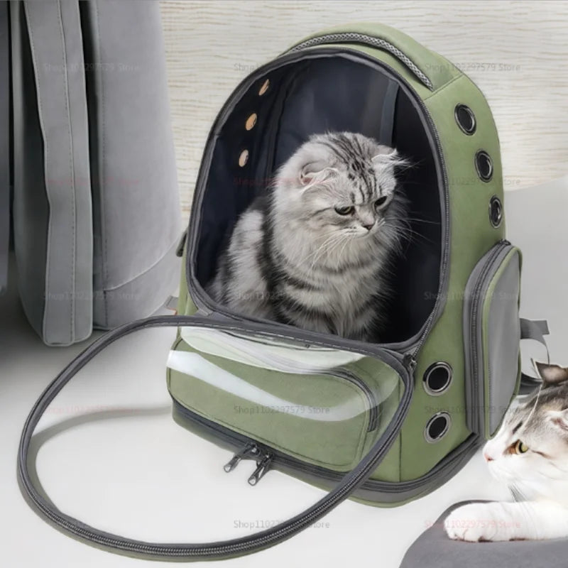 2026 New Transparent Pet Carrier Backpack Outdoor Travel Backpack for Cats Small Dogs Breathable Cat Carrying Bag Pet Supplies Peaceful Pleasures Health and Wellness