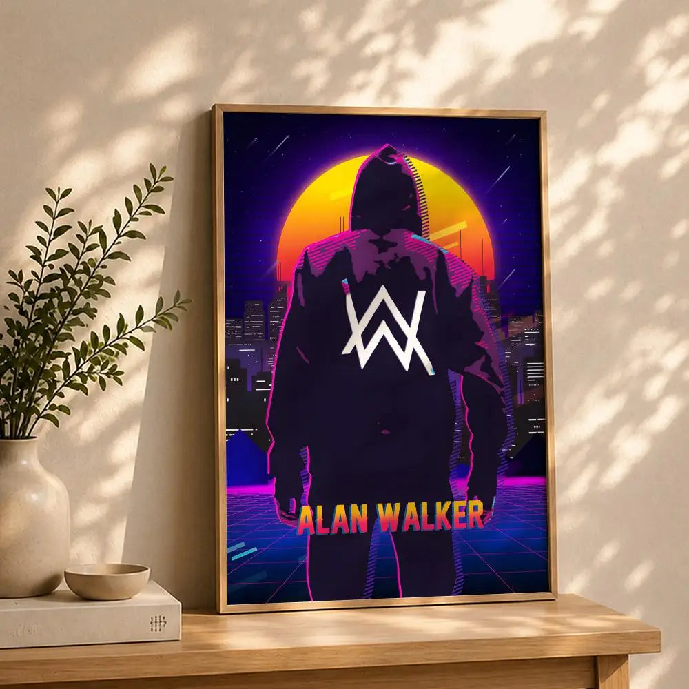 Alan Walker HD Self-Adhesive Waterproof Wall Art Poster Wall Art Poster Peaceful Pleasures Health and Wellness White6 21X30cmNoframe