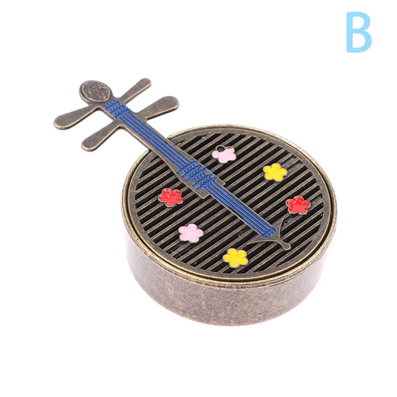 Mini Antique Pocket Incense Burner | Chinese Hollow Zinc Alloy Decor