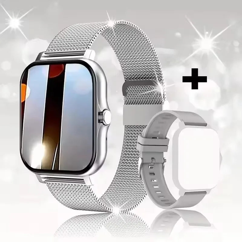New Smart Watch 2.01 Inch HD Display Answer Make Call Message Preview Sport Modes Smartwatch DIY Dial Weather Forecast Men Women Peaceful Pleasures Health and Wellness Grey20Milan