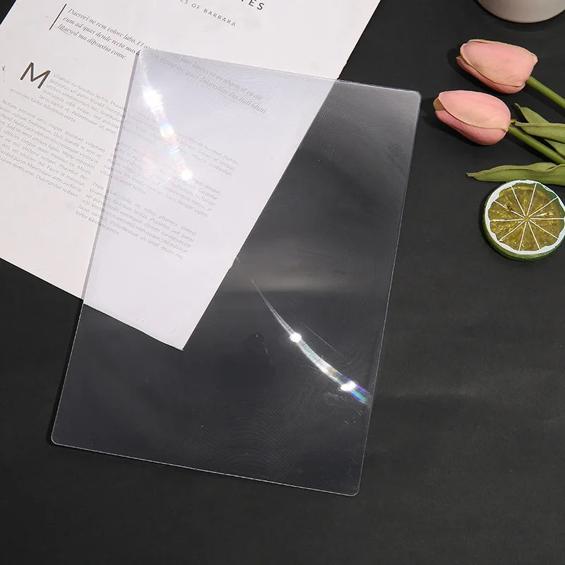 3X Reading Glass Lens Book Page 120*180Pvc Magnifying Glass Bookmark Magnifying Glass Ultra-Thin Full Page Reading Card Loupe Peaceful Pleasures Health and Wellness