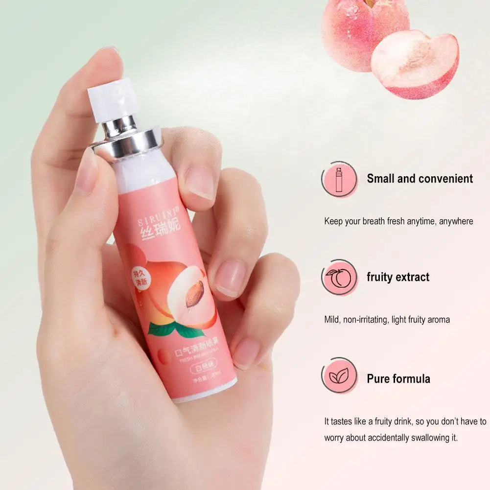 Breath Freshener Spray Fruity Flavor Lychee Watermelon 0 Sucrose 0 Alcohol 0 Preservatives Oral Care Products Breath Freshener Peaceful Pleasures Health and Wellness