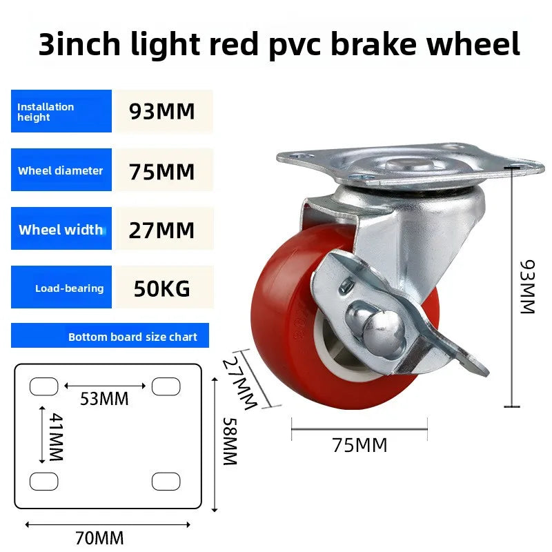 PVC Swivel Caster Wheels 1–2 Inch | Furniture & Trolley Rollers