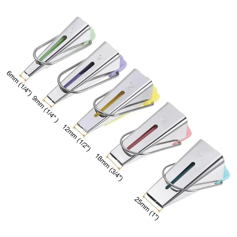 A36T-Tape Maker Kit 6Mm 12Mm 18Mm 25Mm 9Mm Single And Double Fold Fabric Bias Binding Maker Sew Tool For Fabric Patchwork Durabl Peaceful Pleasures Health and Wellness