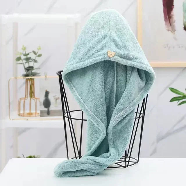 Satin Silk Bonnet & Quick-Dry Hair Towel Wrap for Women