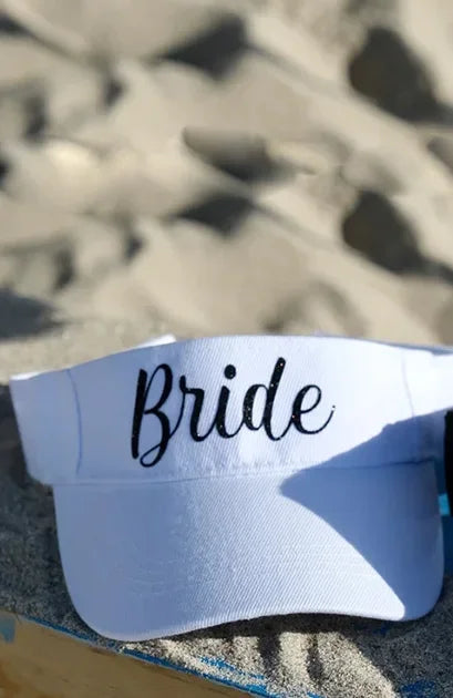 Bride & Bridesmaid Visors – Bachelorette Beach Party Hats